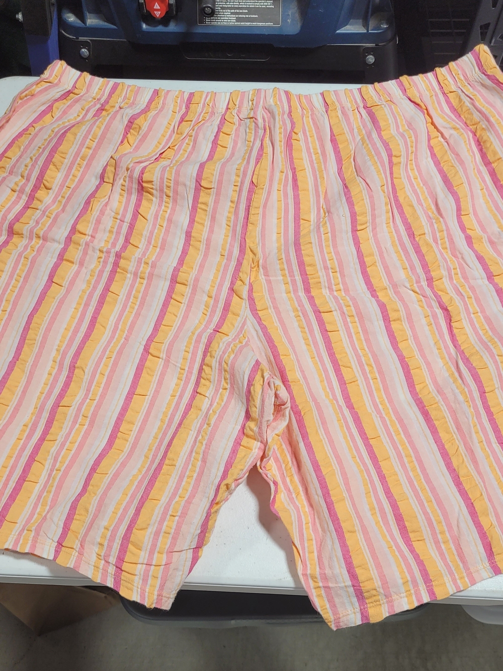 Cacique Pink, Yellow & Orange Striped Cotton Shorts - Picture 4 of 4